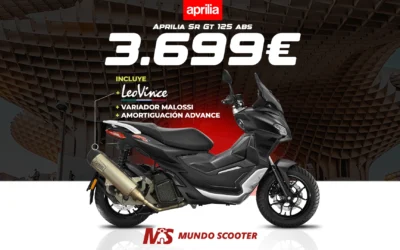 Aprilia SR GT 125 ABS: Escape Leovince, Variador y Amortiguación Advance
