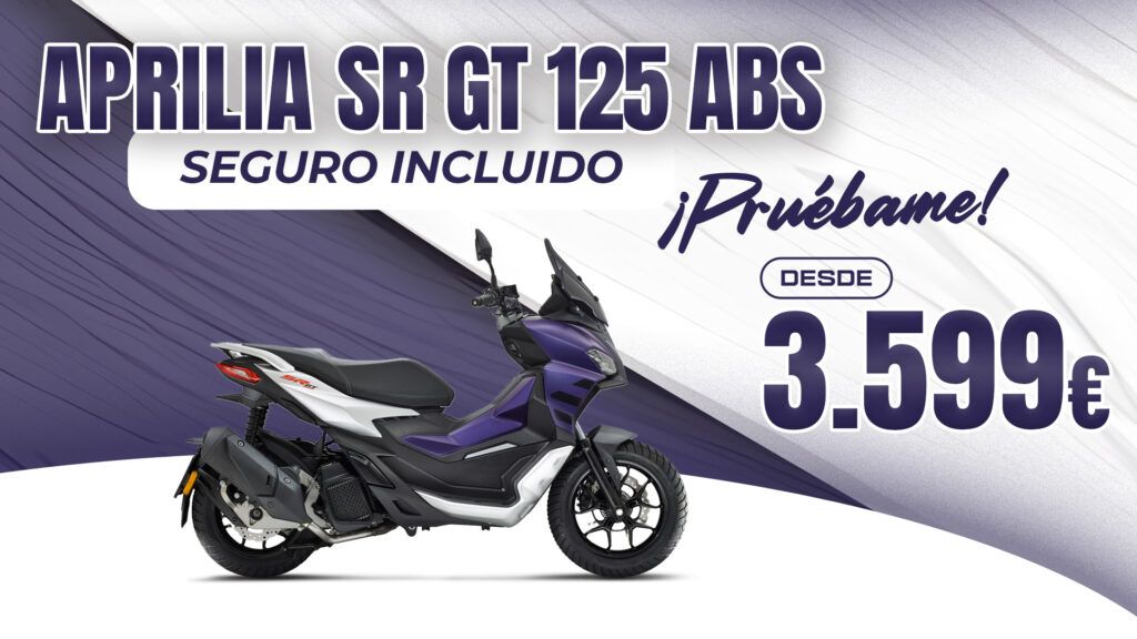 Llévate en Mundo Scooter Sevilla tu Aprilia SR GT 125 ABS con seguro incluido por 3.599€